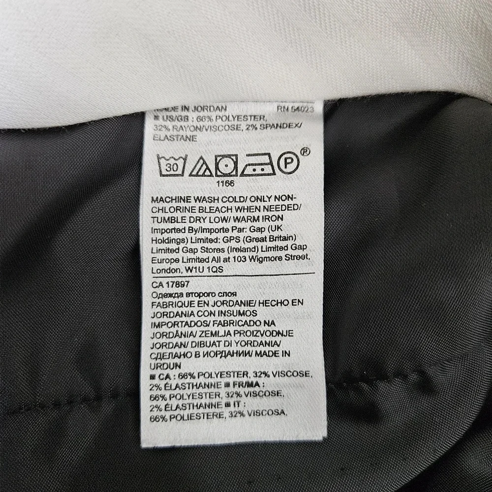 Banana Republic Ryan Slim Straight Dress Pants Black Houndstooth Trousers Slacks